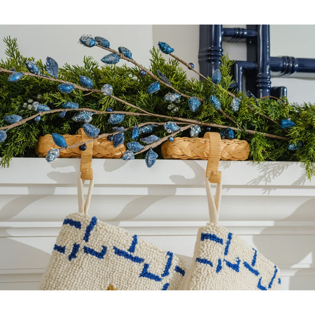 Braided Rattan Stocking Holder