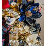 Navy Blue Magnolia Tree Stem - Set of 6