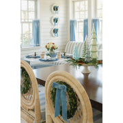 Preserved Boxwood Wreath with Dusty Blue Ribbon