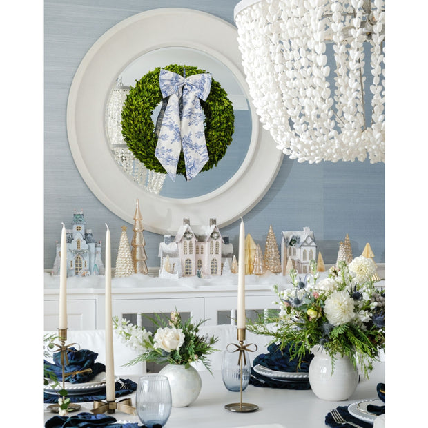 Catalina Faux Shagreen Mirror - White