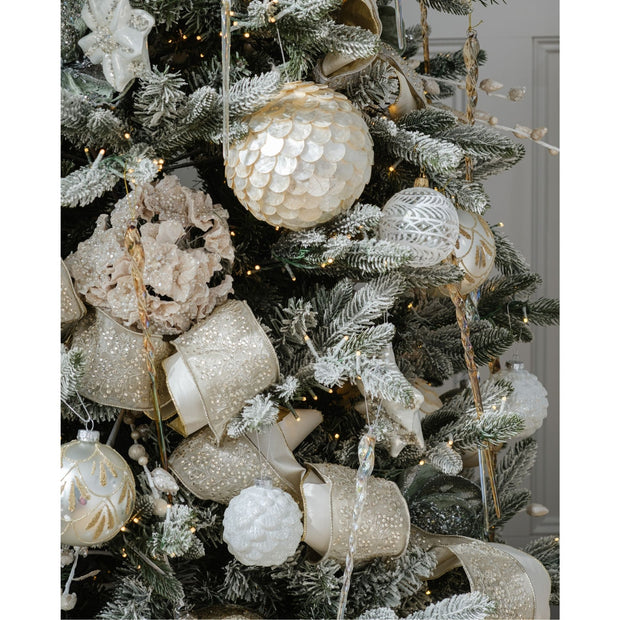 Frosted White Hydrangea Tree Stem - Set of 6