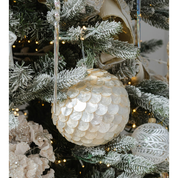 Capiz Scallop Ornament - Set of 2