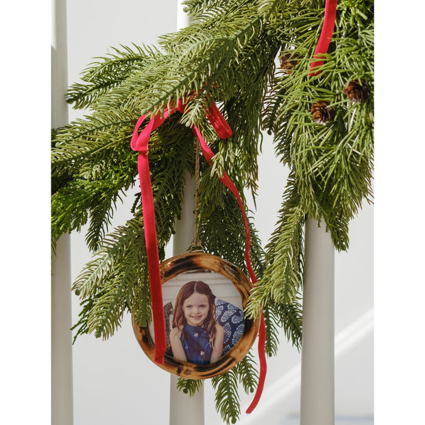 Bamboo Photo Frame Ornament - Set of 2