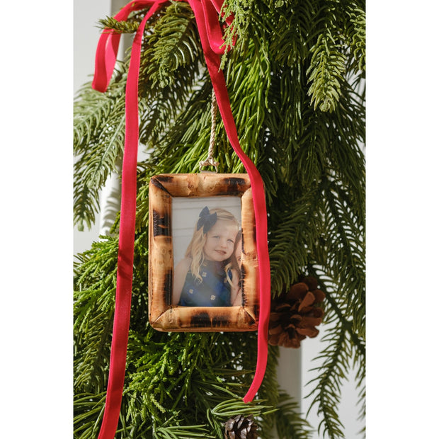 Bamboo Photo Frame Ornament - Set of 2