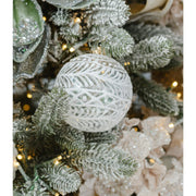 Winter Lace Glass Ornament - Set of 3