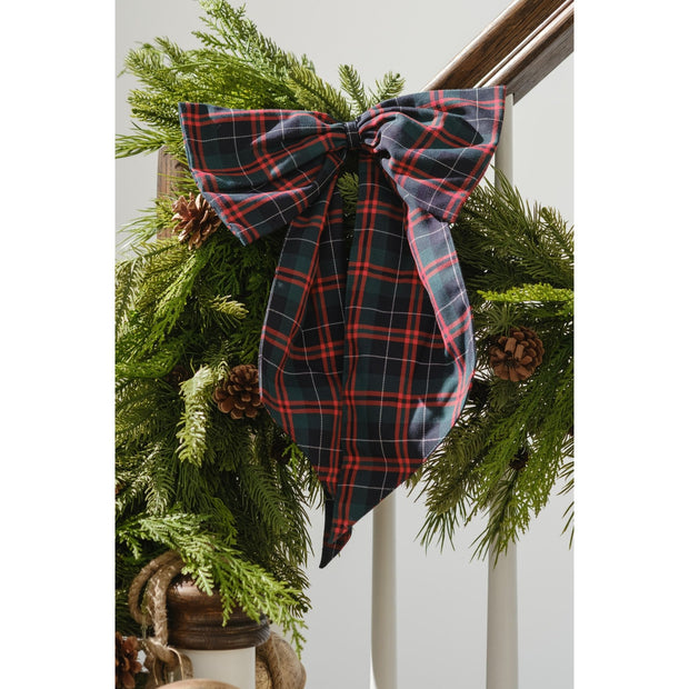 Christmas Tartan Oversized Bow