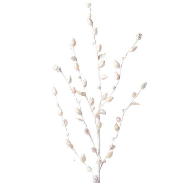 Ivory Pussy Willow Tree Stem - Set of 6