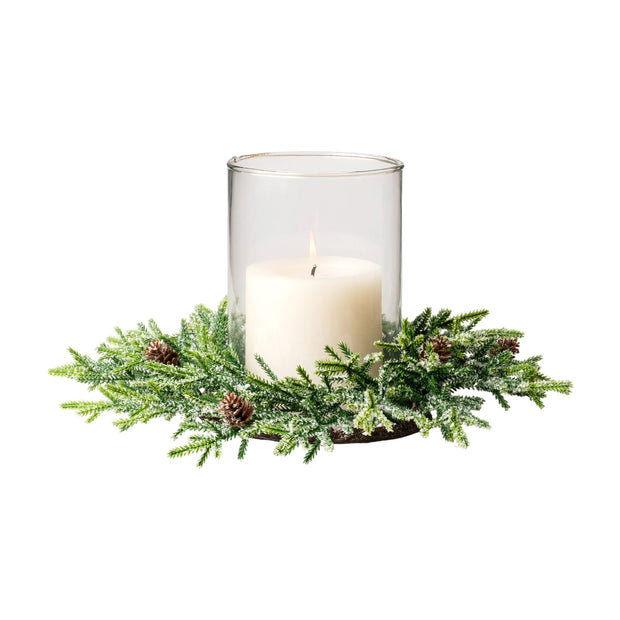 Petite Frosted Fir Faux Wreath
