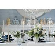 Tall Brass Bow Taper Candle Holder - Set of 2