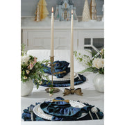 Tall Brass Bow Taper Candle Holder - Set of 2