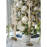 Tall Brass Bow Taper Candle Holder - Set of 2
