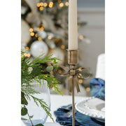 Tall Brass Bow Taper Candle Holder - Set of 2