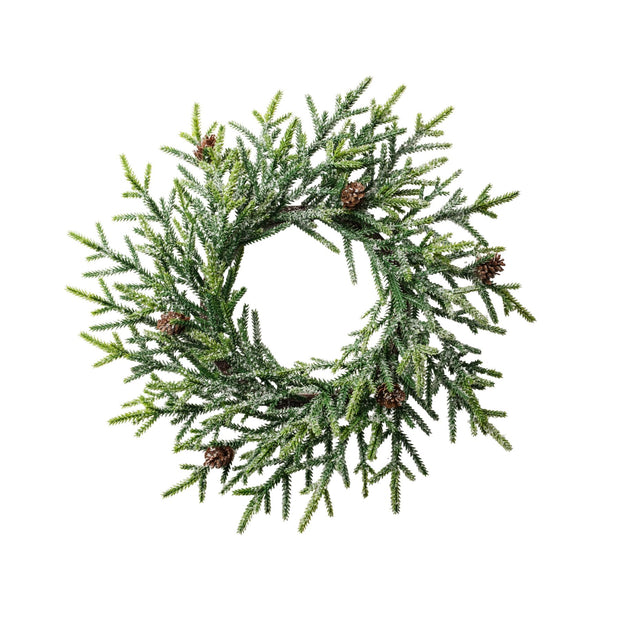 Petite Frosted Fir Faux Wreath
