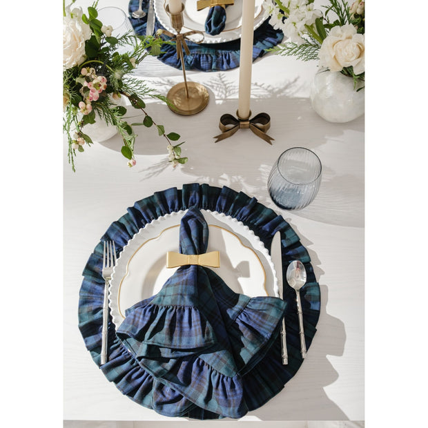 Brass Bow Napkin Rings - Set of 4