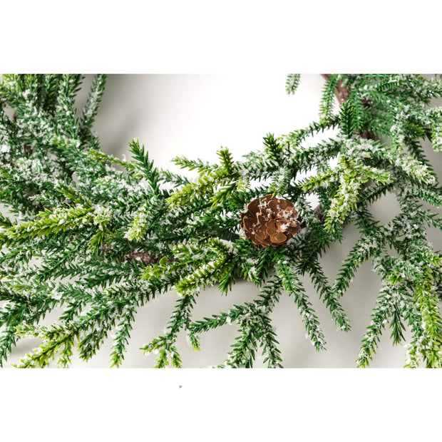 Petite Frosted Fir Faux Wreath