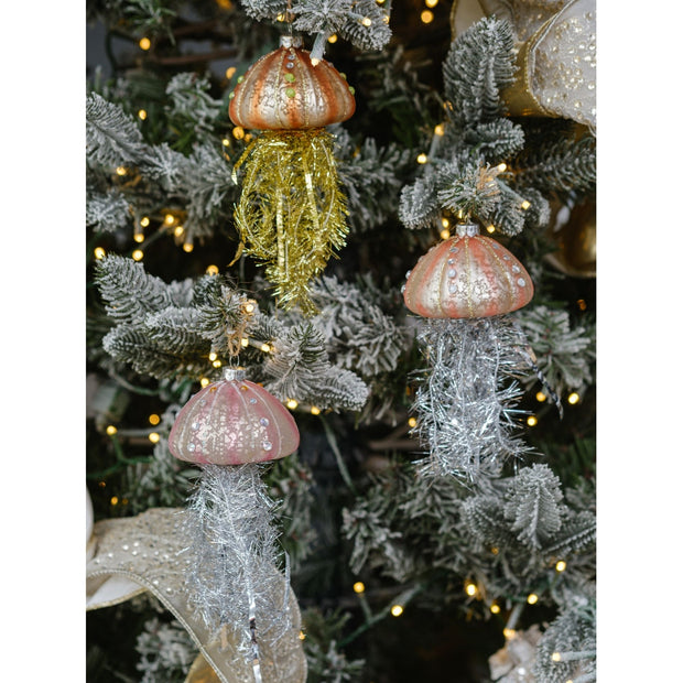 Jeweled Jelly Fish Ornament - Set of 3