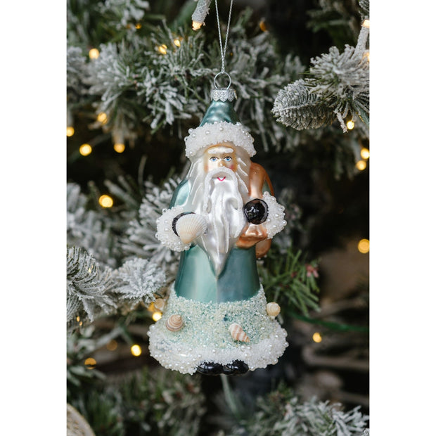 Coastal Santa Ornament