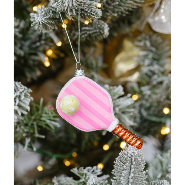 Pink Pickle Ball Ornament