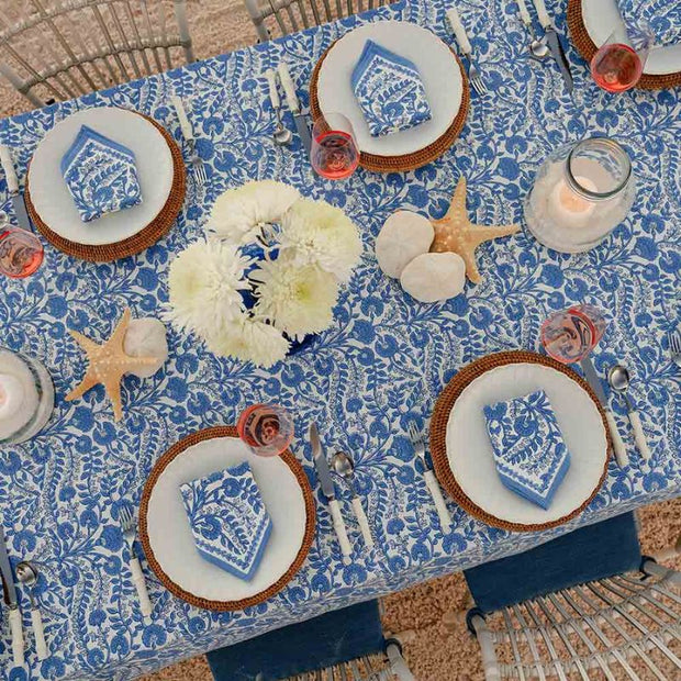 Iris Blue Tablecloth