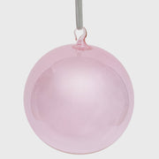 Pale Pink Glass Bubble Ornament - Set of 3