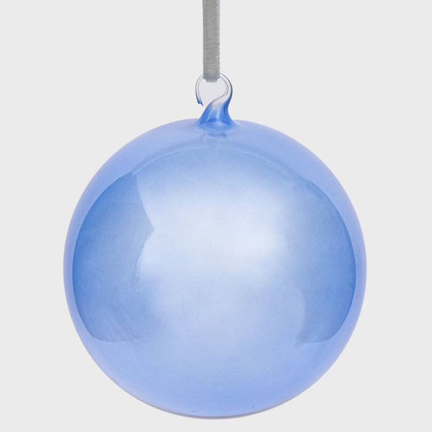 Blue Glass Bubble Ornament - Set of 3