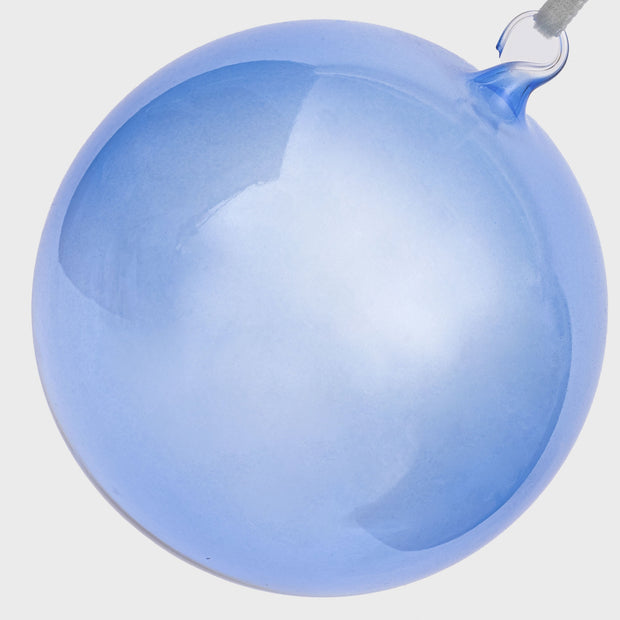 Blue Glass Bubble Ornament - Set of 3