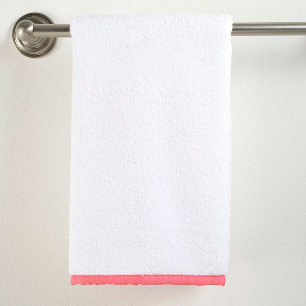 Tip Towel - White/Coral Pink