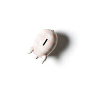 Gingham Check Piggy Bank - Blush