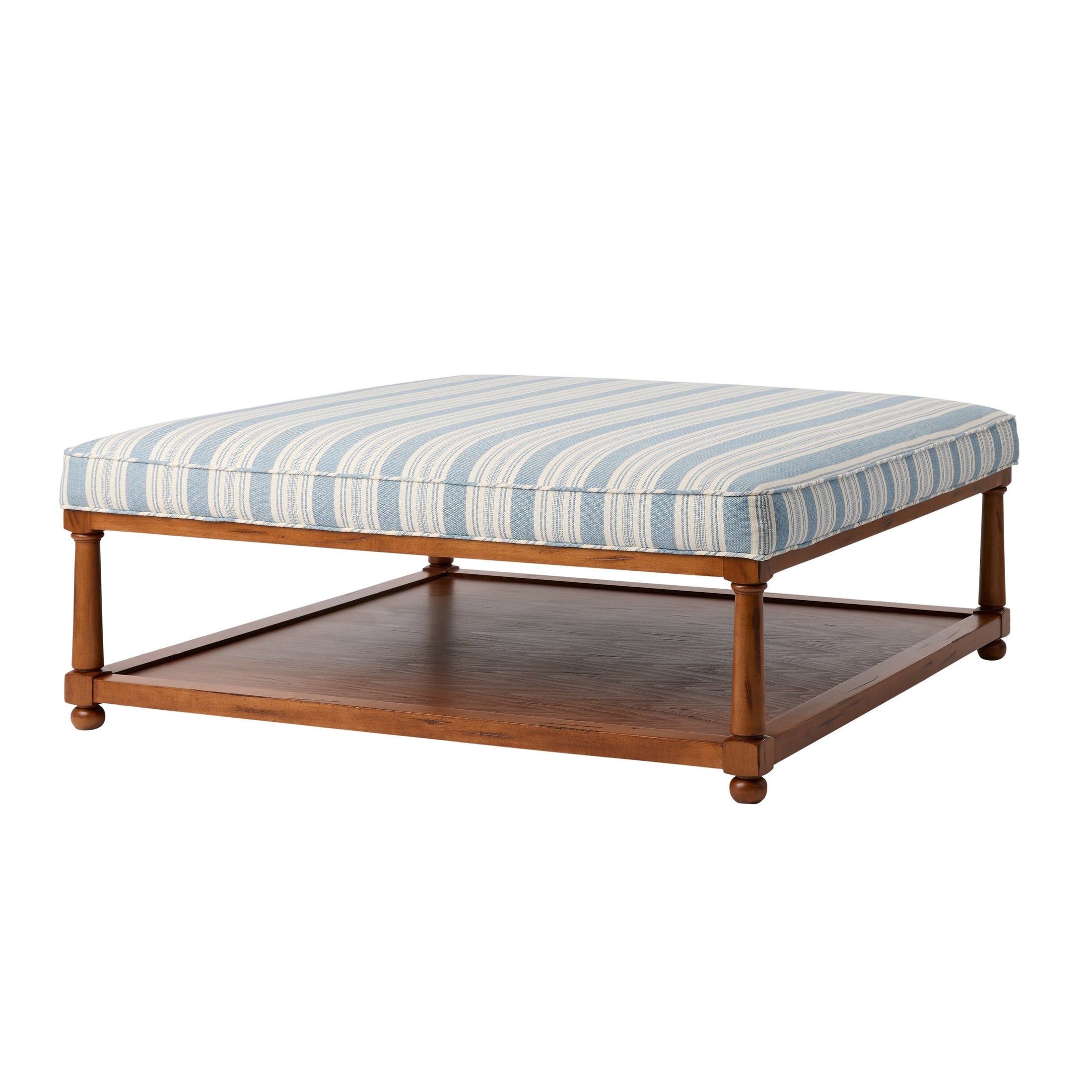 Waverly Ottoman - Cotton Mariner Stripe