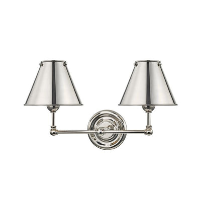 Classic No.1 Double Sconce - Polished Nickel