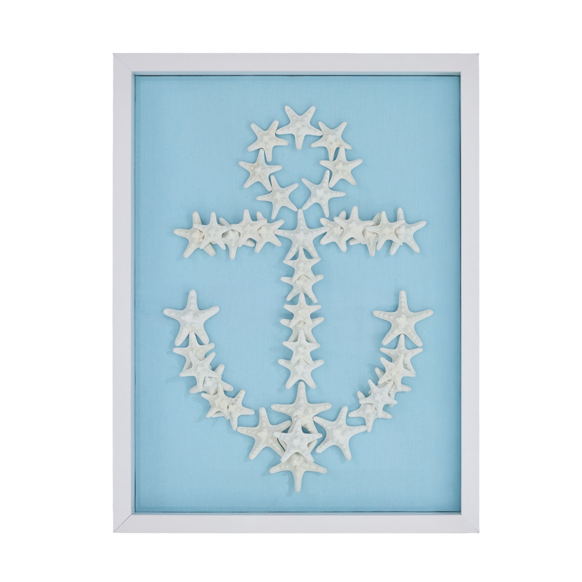 White Starfish Anchor Framed Art