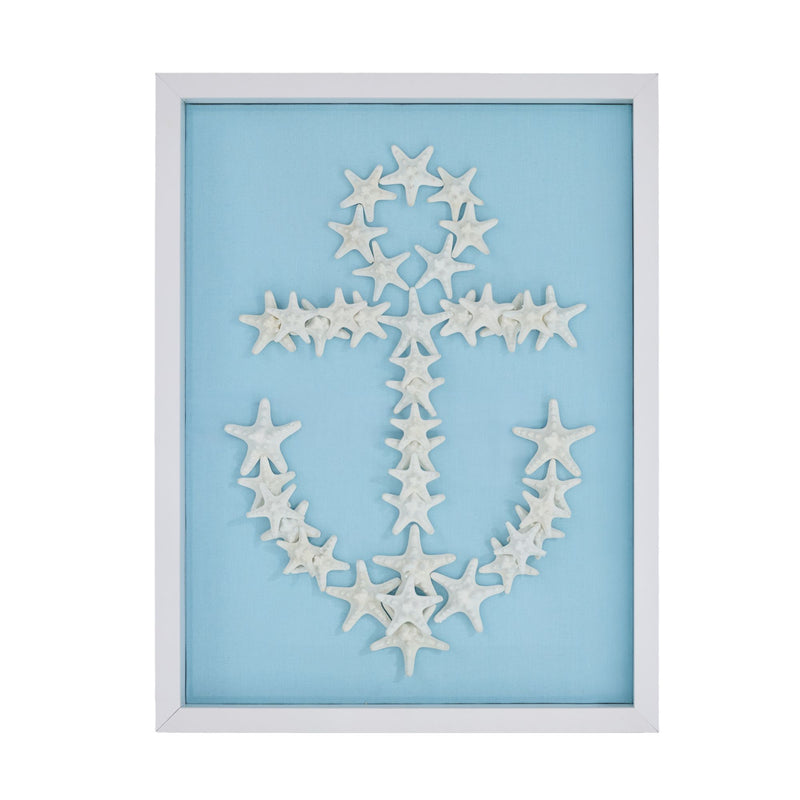 White Starfish Anchor Framed Art