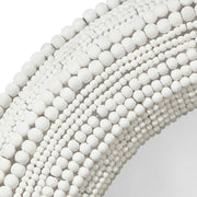 Pebble Beach Beaded Mirror - White