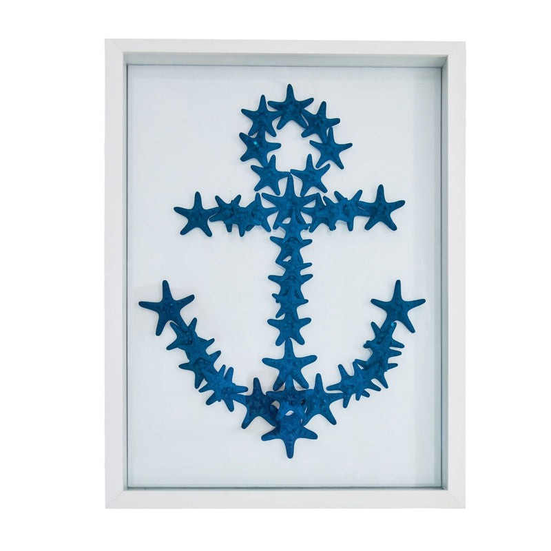 Navy Starfish Anchor Framed Art