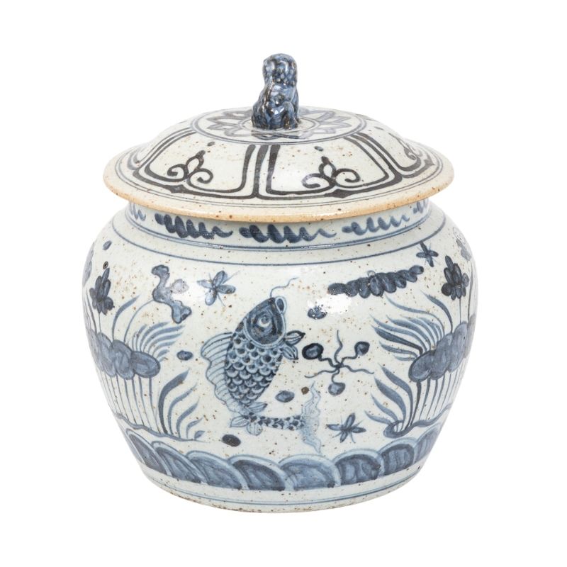 Lotus Fish Rice Jar