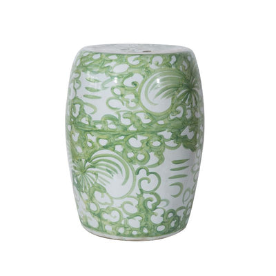 Sea Green Palm Flower Garden Stool