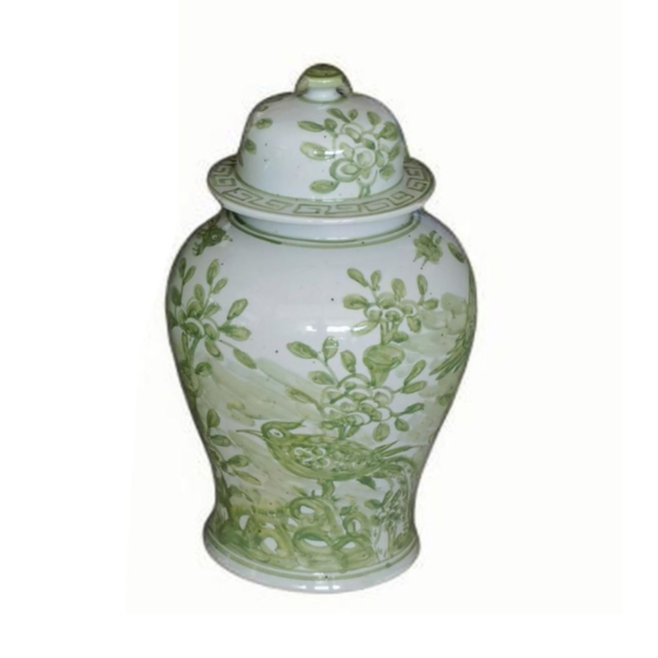 Green Garden Temple Jar