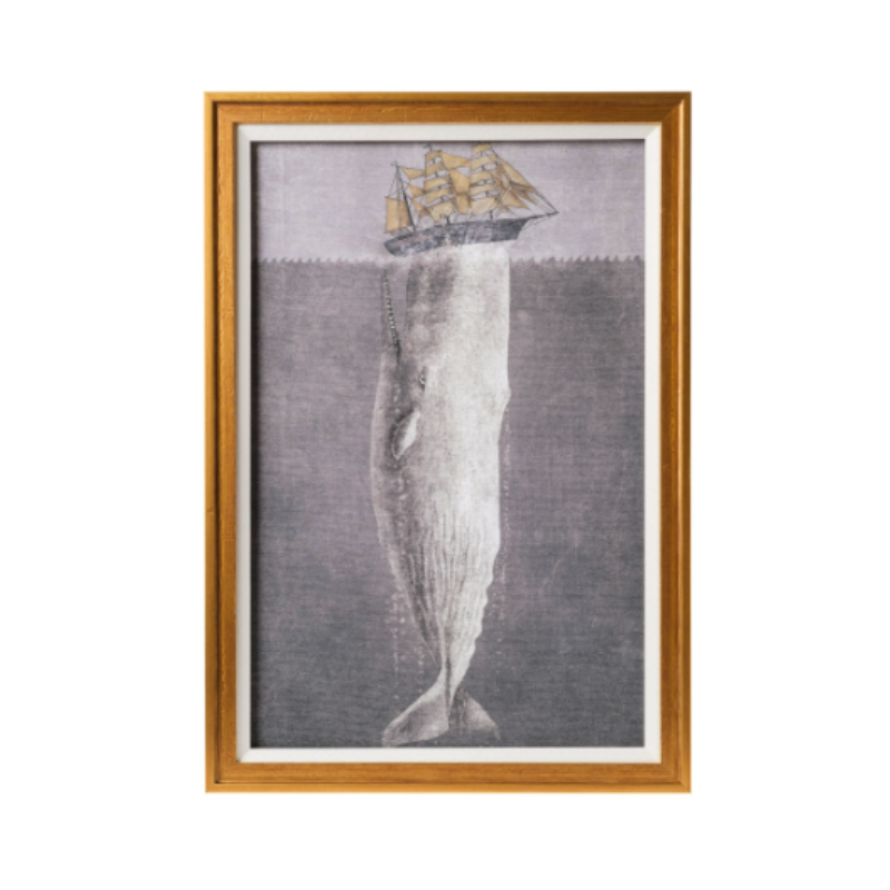 Antique Whale Framed Art - C