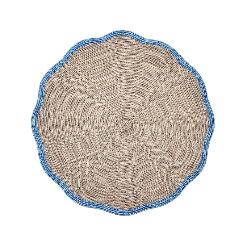 Woven Scallop Denim Placemat - Set of 4