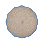 Woven Scallop Denim Placemat - Set of 4