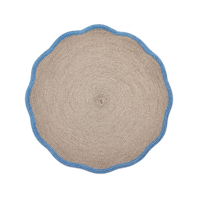 Woven Scallop Denim Placemat - Set of 4