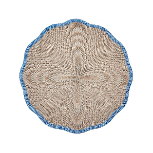 Woven Scallop Denim Placemat - Set of 4