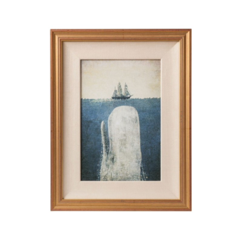Antique Whale Framed Art - A