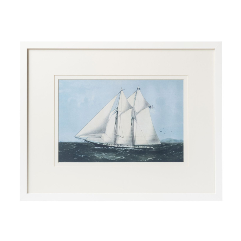 Modern Sailboat Framed Art - H