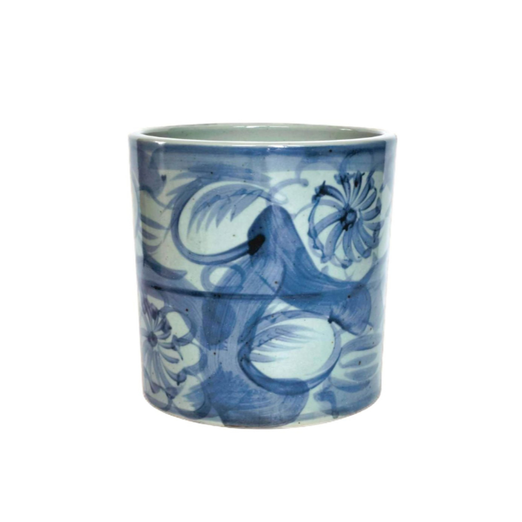Painted Floral Planter by Cailini Coastal