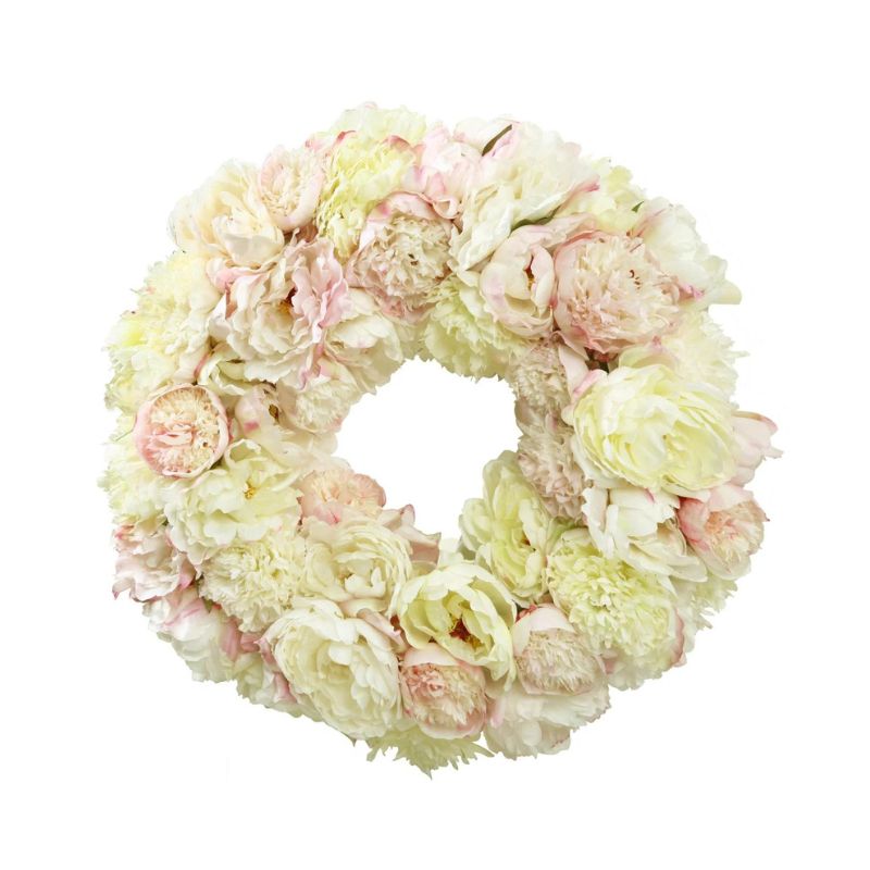 Faux Peony Wreath