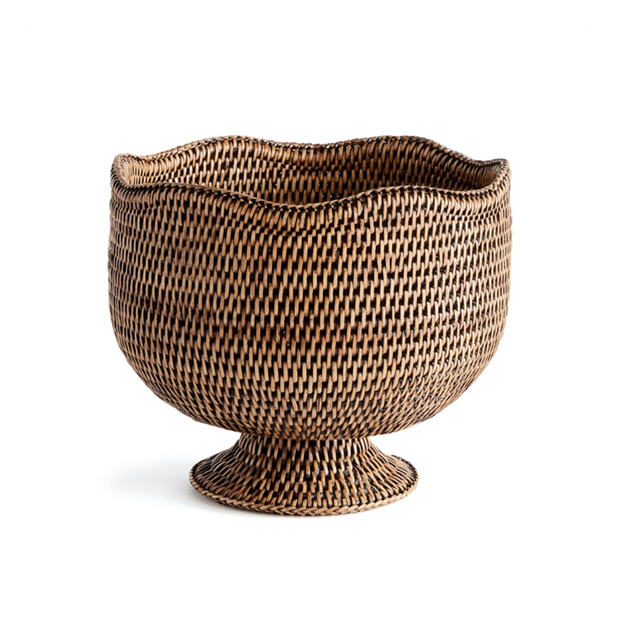 Sconset Footed Cachepot - Chestnut