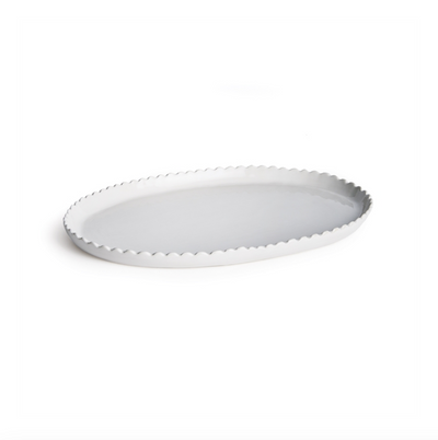 Scallop Edge Oval Tray