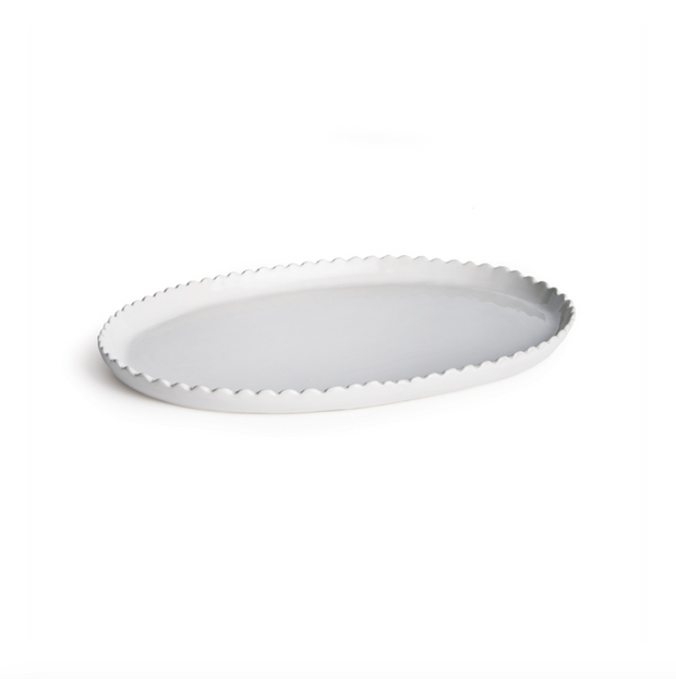 Scallop Edge Oval Tray