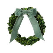 Cailíní Coastal Preserved Boxwood Wreath with Island Green Ribbon